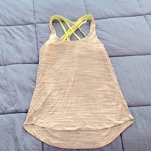 Lulu lemon open back tank with bra